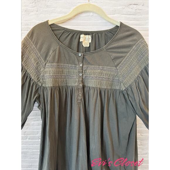 Ralph Lauren Women's Denim Supply Company Dark Grey Embroided Boho Sz L - Picture 1 of 9